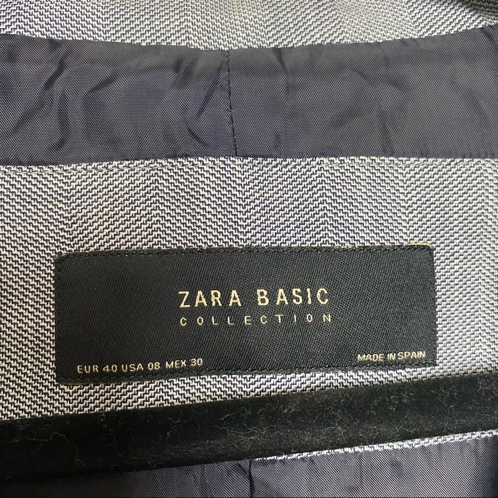 Zara Basic Collection Gray Blazer Size 8 - image 3